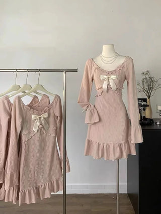 Sweet Pink Y2K Mini Dress
