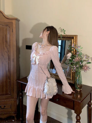 Sweet Pink Y2K Mini Dress