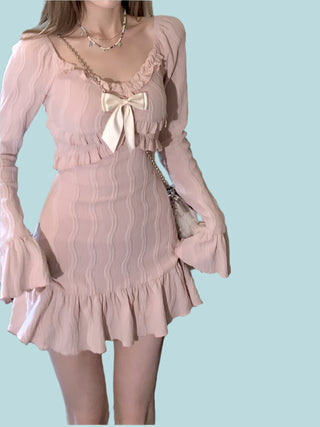 Sweet Pink Y2K Mini Dress