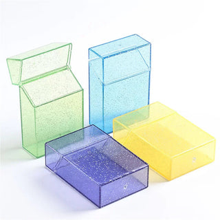 Transparent Glitter Photo Card Storage Box Holder Storage Boxes & Bins by The Kawaii Shoppu | The Kawaii Shoppu
