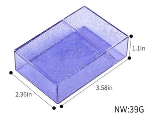 Transparent Glitter Photo Card Storage Box Holder Storage Boxes & Bins by The Kawaii Shoppu | The Kawaii Shoppu