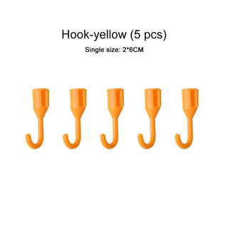 Wall Storage PegBoard Hanging Basket Storage Shelves 5pcs orange hooks Home & Garden by The Kawaii Shoppu | The Kawaii Shoppu