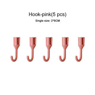 Wall Storage PegBoard Hanging Basket Storage Shelves 5pcs pink hooks Home & Garden by The Kawaii Shoppu | The Kawaii Shoppu