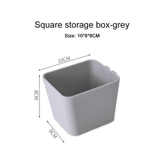 Wall Storage PegBoard Hanging Basket Storage Shelves gray square box Home & Garden by The Kawaii Shoppu | The Kawaii Shoppu