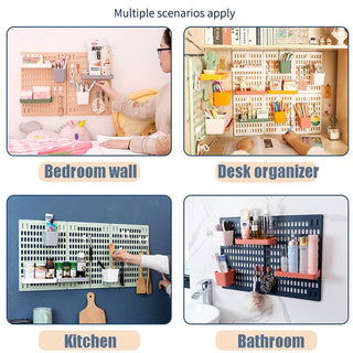 Wall Storage PegBoard Hanging Basket Storage Shelves Home & Garden by The Kawaii Shoppu | The Kawaii Shoppu