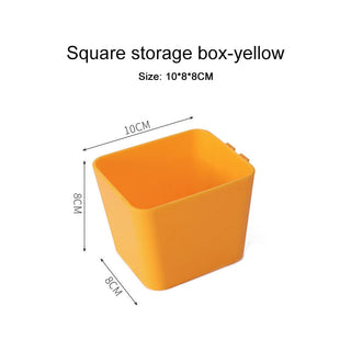 Wall Storage PegBoard Hanging Basket Storage Shelves orange square box Home & Garden by The Kawaii Shoppu | The Kawaii Shoppu