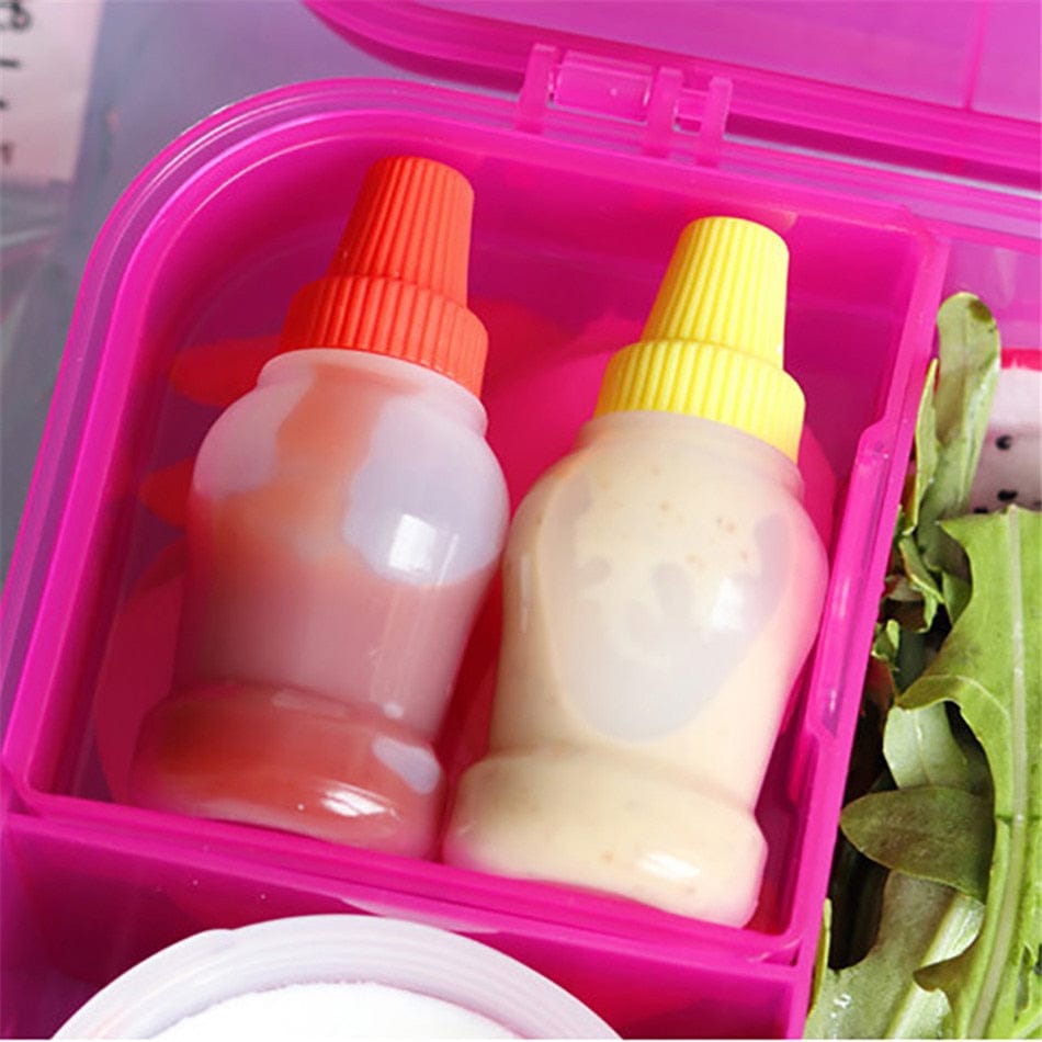 2pcs/set 25ML Mini Lunch Box Sauce Bottle Accessory The Kawaii Shoppu