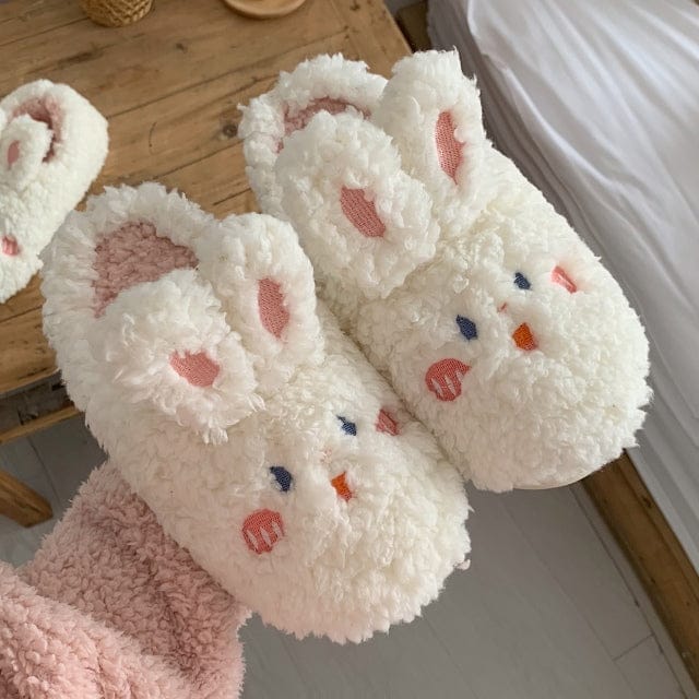 Cute Fluffy Kawaii Slippers white bunny EU 39-40 Shoes The Kawaii Shoppu