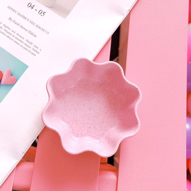 Eco Pink Snack Bowls Flower shaped Decor The Kawaii Shoppu