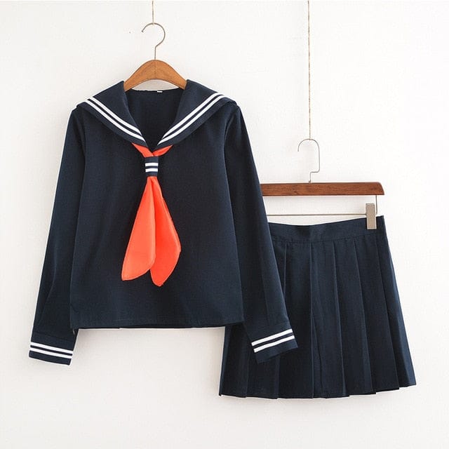Kawaii Sakura Sailor Set long sleeve blue XL Fashion The Kawaii Shoppu