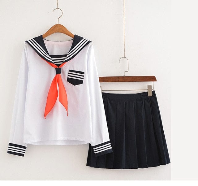 Kawaii Sakura Sailor Set long sleeve white XXL Fashion The Kawaii Shoppu
