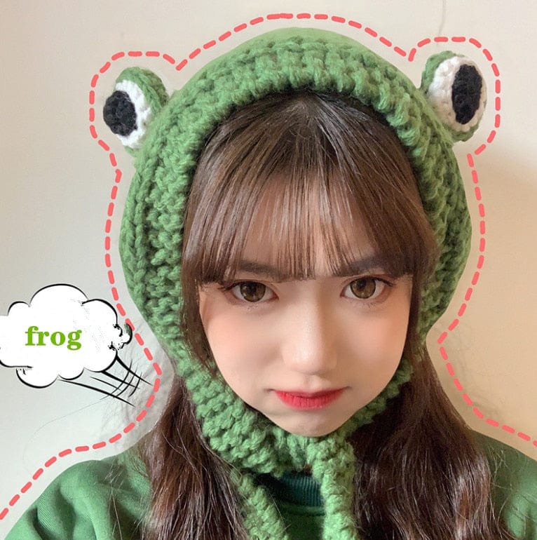 Knitted Froggy Hat 56-59cm Fashion The Kawaii Shoppu