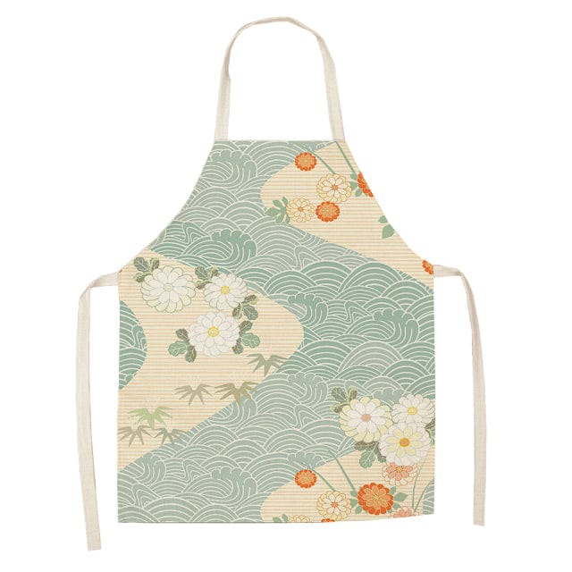 Lucky Cat Chef Kitchen Apron River Flowing 55X68CM Clothing and Accessories The Kawaii Shoppu