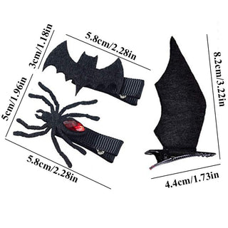 1 Pair Cute Halloween Bat Skeleton Spider Hair Accessory Accessories by The Kawaii Shoppu | The Kawaii Shoppu