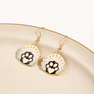 1 Pair Cute Kitten Drop Hook Earrings