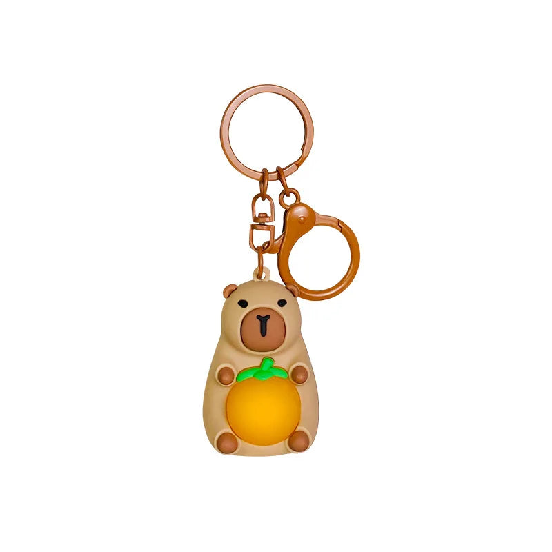 1 PC Cute Light Up Belly Capybara Keychain 6 cm Accessory by The Kawaii Shoppu | The Kawaii Shoppu