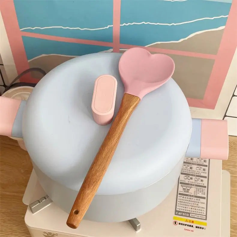 1 PC Pink Love Heart Silicone Spatula Spoon 1 Pink Spatula Home & Kitchen by The Kawaii Shoppu | The Kawaii Shoppu