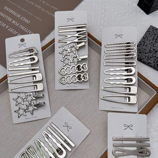 1 Set - Silver Metal Duckbill Hair Clip