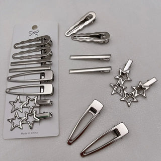 1 Set - Silver Metal Duckbill Hair Clip
