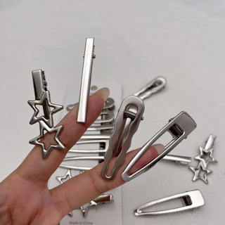 1 Set - Silver Metal Duckbill Hair Clip