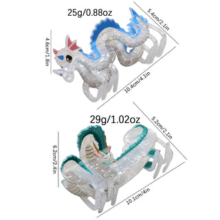 1 x Chinese Dragon Acrylic Hair Claw Clip