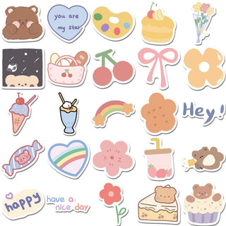 10/30/50/100pcs Kawaii Cartoon Waterproof Sticker Stationery by The Kawaii Shoppu | The Kawaii Shoppu