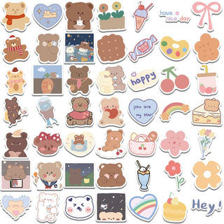 10/30/50/100pcs Kawaii Cartoon Waterproof Sticker Stationery by The Kawaii Shoppu | The Kawaii Shoppu