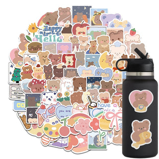 10/30/50/100pcs Kawaii Cartoon Waterproof Sticker Stationery by The Kawaii Shoppu | The Kawaii Shoppu