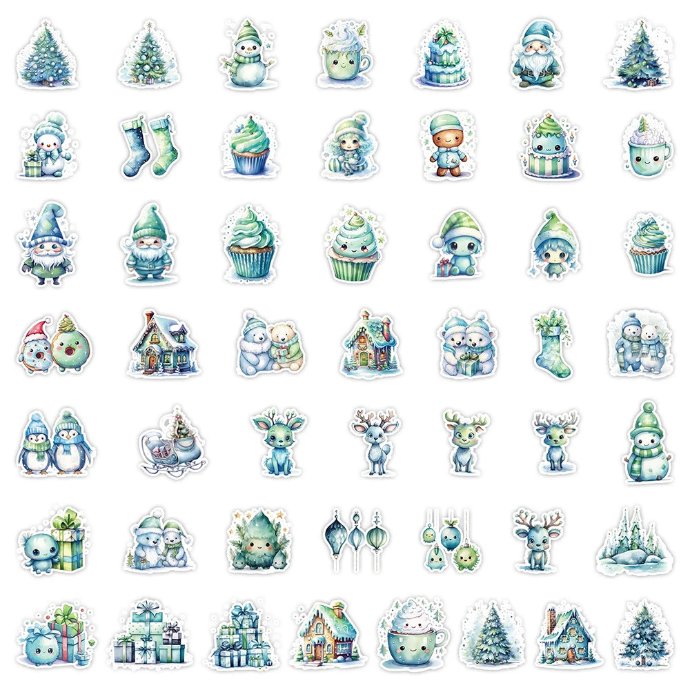 10/30/50pcs Kawaii Cute Christmas Stickers Stationery by The Kawaii Shoppu | The Kawaii Shoppu