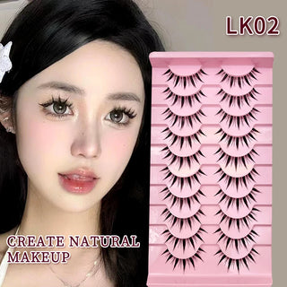 10 pairs Natural Lashes Manga Full Strip