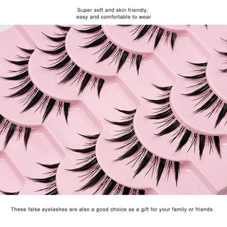 10 pairs Natural Lashes Manga Full Strip