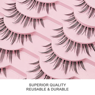 10 pairs Natural Lashes Manga Full Strip