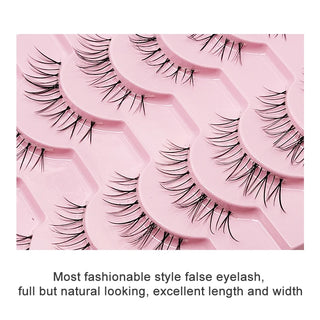 10 pairs Natural Lashes Manga Full Strip