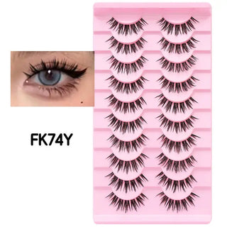 10 pairs Natural Lashes Manga Full Strip