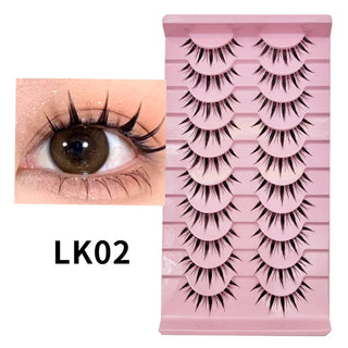 10 pairs Natural Lashes Manga Full Strip