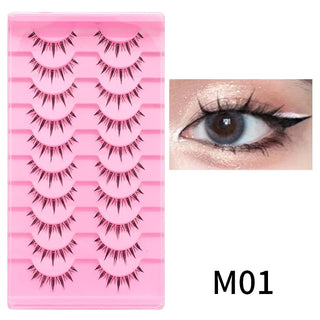 10 pairs Natural Lashes Manga Full Strip