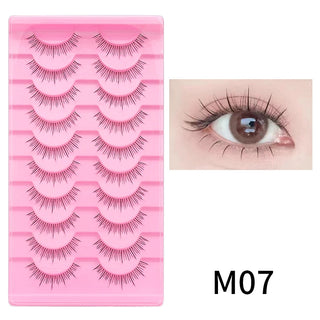 10 pairs Natural Lashes Manga Full Strip