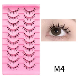 10 pairs Natural Lashes Manga Full Strip