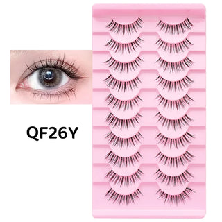 10 pairs Natural Lashes Manga Full Strip