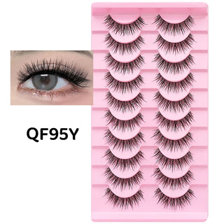 10 pairs Natural Lashes Manga Full Strip