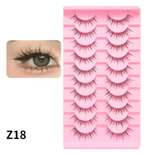 10 pairs Natural Lashes Manga Full Strip