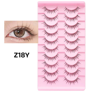 10 pairs Natural Lashes Manga Full Strip