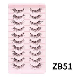 10 pairs Natural Lashes Manga Full Strip