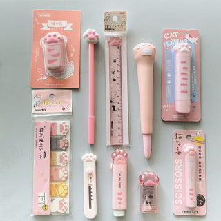 10 Pcs/set Cat Paw Stationery Stationery The Kawaii Shoppu