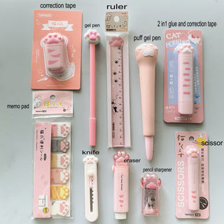 10 Pcs/set Cat Paw Stationery Stationery The Kawaii Shoppu