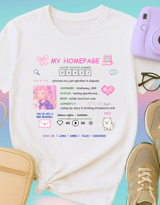My Homepage 90s Aesthetic Website Womens Tshirt