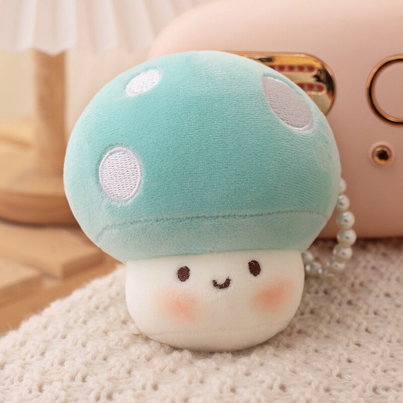 10cm Kawaii Mushroom Pearl Ring Plushie 10cm Sky Blue Soft Toy by The Kawaii Shoppu | The Kawaii Shoppu