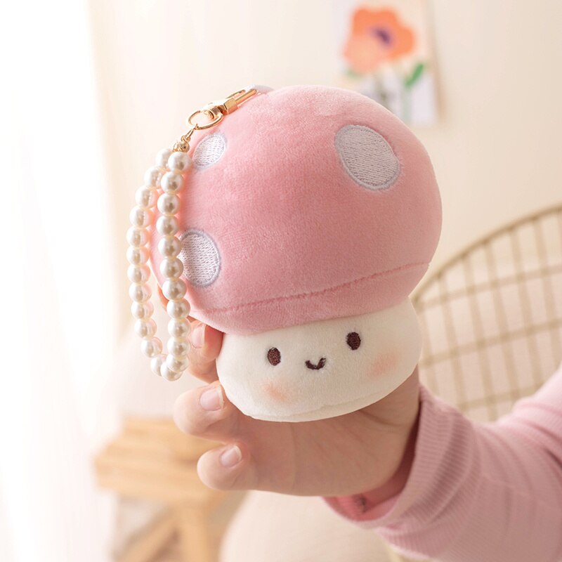 10cm Kawaii Mushroom Pearl Ring Plushie 10cm Soft Toy by The Kawaii Shoppu | The Kawaii Shoppu