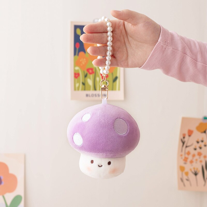 10cm Kawaii Mushroom Pearl Ring Plushie 10cm Soft Toy by The Kawaii Shoppu | The Kawaii Shoppu