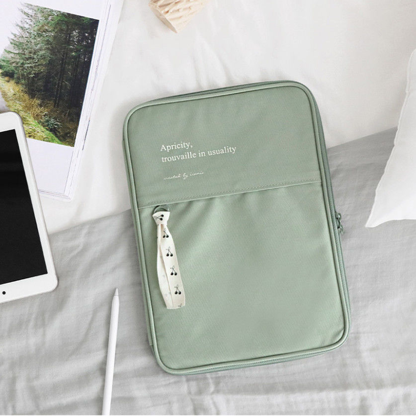 11 - 13 inch Korea Ins Storage Bag Cover Case for iPad Notebook Green 11inch Stationery by The Kawaii Shoppu | The Kawaii Shoppu
